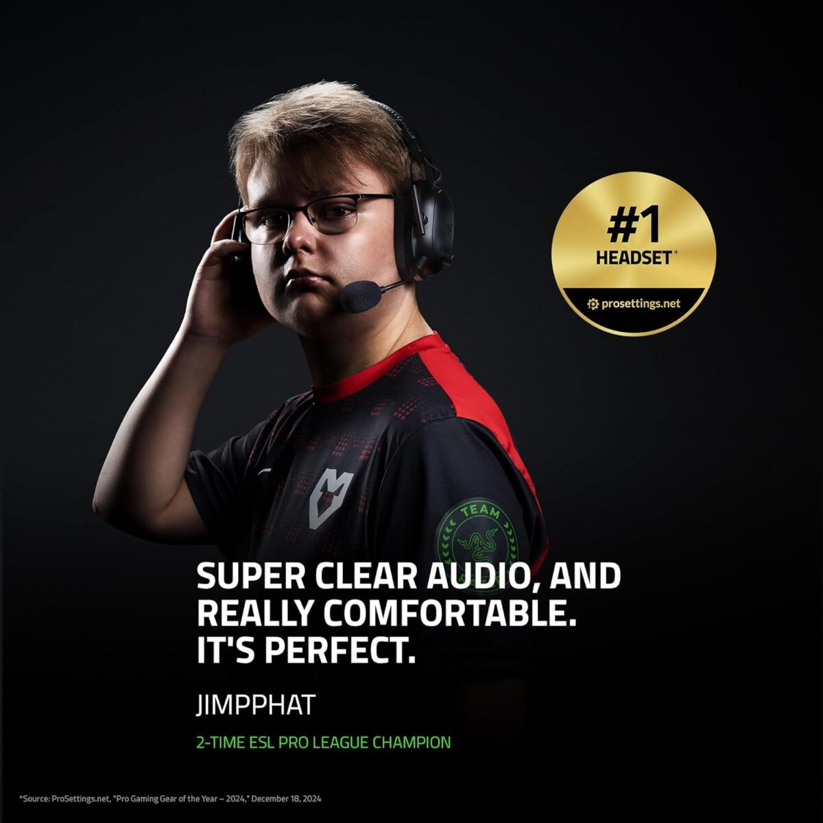 Razer BlackShark V2 Pro Wireless Gaming Headset 2023 Edition: Detachable Mic - Pro-Tuned FPS Profiles - 50mm Drivers - Noise-Isolating Earcups w/Ultra-Soft Memory Foam - 70 Hr Battery Life - White - Image 3