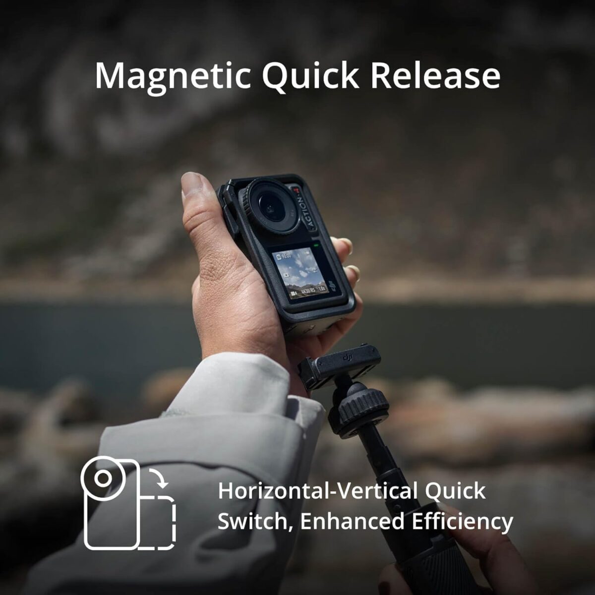 DJI Osmo Action 4 Standard Combo, 4K/120fps Waterproof Action Camera with a 1/1.3-Inch Sensor, Stunning Low-Light Imaging,10-bit & D-Log M Color Performance, Long-Lasting 160 Mins, Outdoor Camera - Image 4