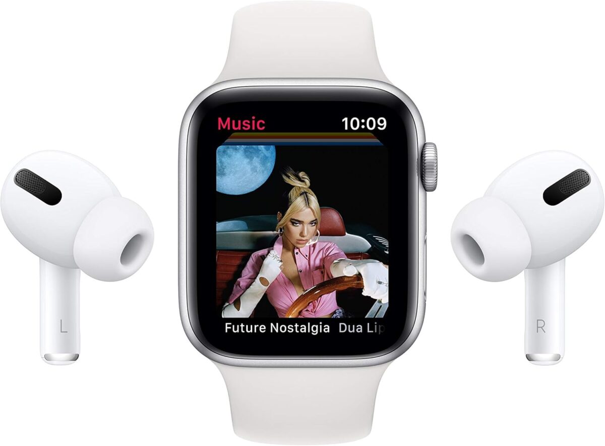 Apple Watch Series 6 (GPS + Cellular, 44mm) - Graphite Stainless Steel Case with Black Sport Band (Renewed) - Image 9