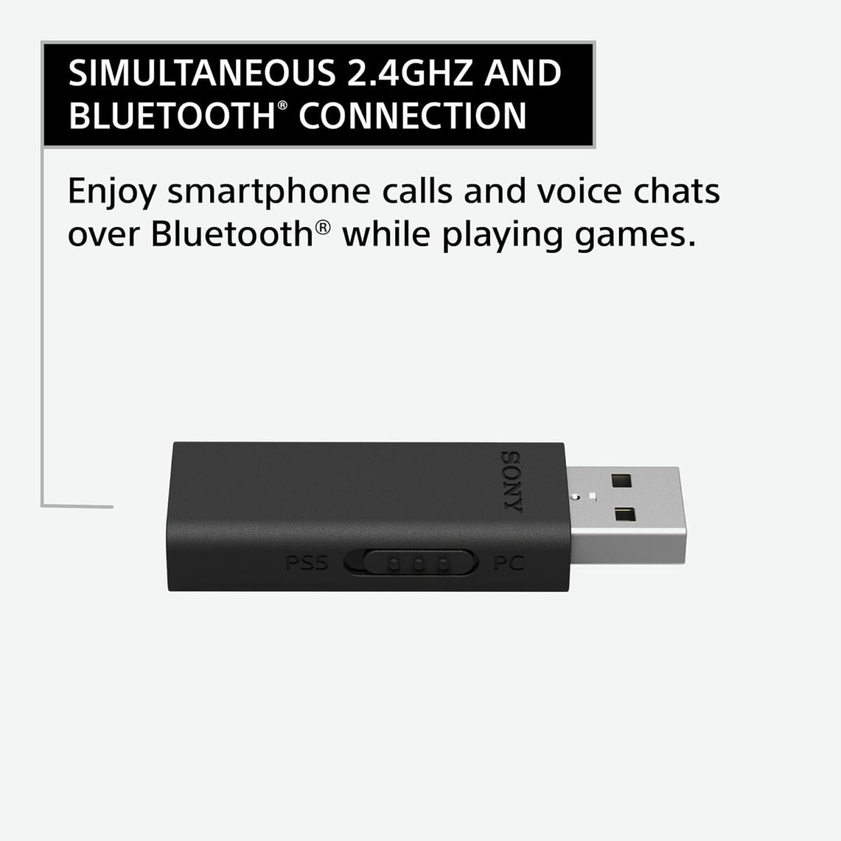 Sony INZONE H9 Gaming Headset, Wireless Noise Canceling Bluetooth Headset with Microphone, 360 Spatial Sound, for PC and PS5 (WH-G900N), Black - Image 7