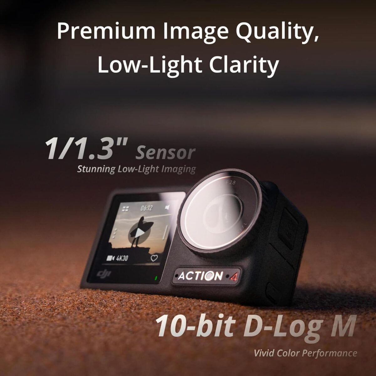 DJI Osmo Action 4 Standard Combo, 4K/120fps Waterproof Action Camera with a 1/1.3-Inch Sensor, Stunning Low-Light Imaging,10-bit & D-Log M Color Performance, Long-Lasting 160 Mins, Outdoor Camera - Image 3