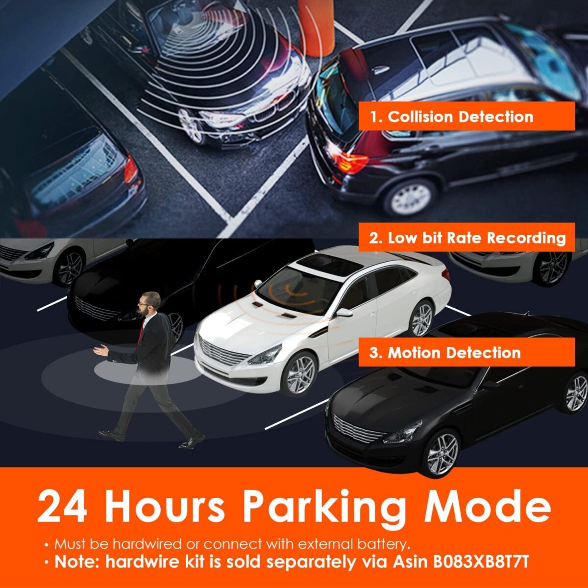 VANTRUE N4 3 Channel Dash Cam, 4K+1080P Dual Channel, 1440P+1440P+1080P Front Inside Rear Three Way Triple Car Dash Camera, IR Night Vision, Capacitor, 24 Hours Parking Mode, Support 256GB Max - Image 7