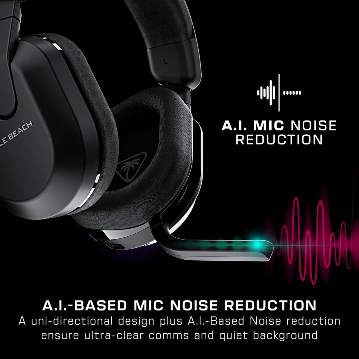 Turtle Beach Stealth 600 Wireless Multiplatform Amplified Gaming Headset for PC, PS5, PS4, & Mobile – Bluetooth, 80-Hr Battery, Noise-Cancelling Flip-to-Mute Mic, Waves 3D Audio –Black - Image 5