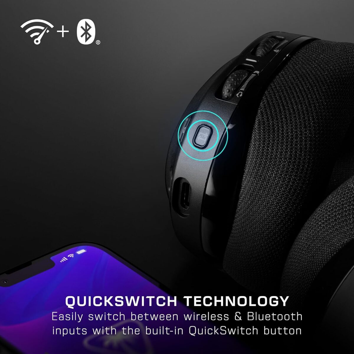 Turtle Beach Stealth 600 Wireless Multiplatform Amplified Gaming Headset for PC, PS5, PS4, & Mobile – Bluetooth, 80-Hr Battery, Noise-Cancelling Flip-to-Mute Mic, Waves 3D Audio –Black - Image 3